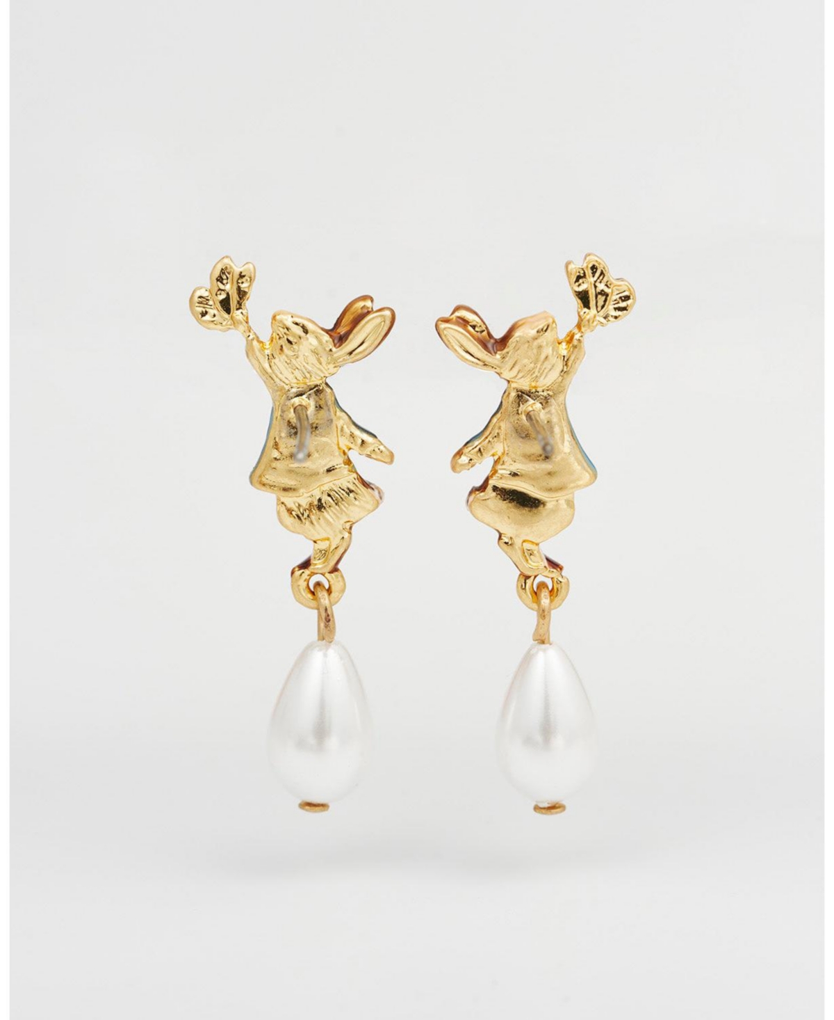 Fable England Peter Rabbit Butterfly Pearl Drop Earrings
