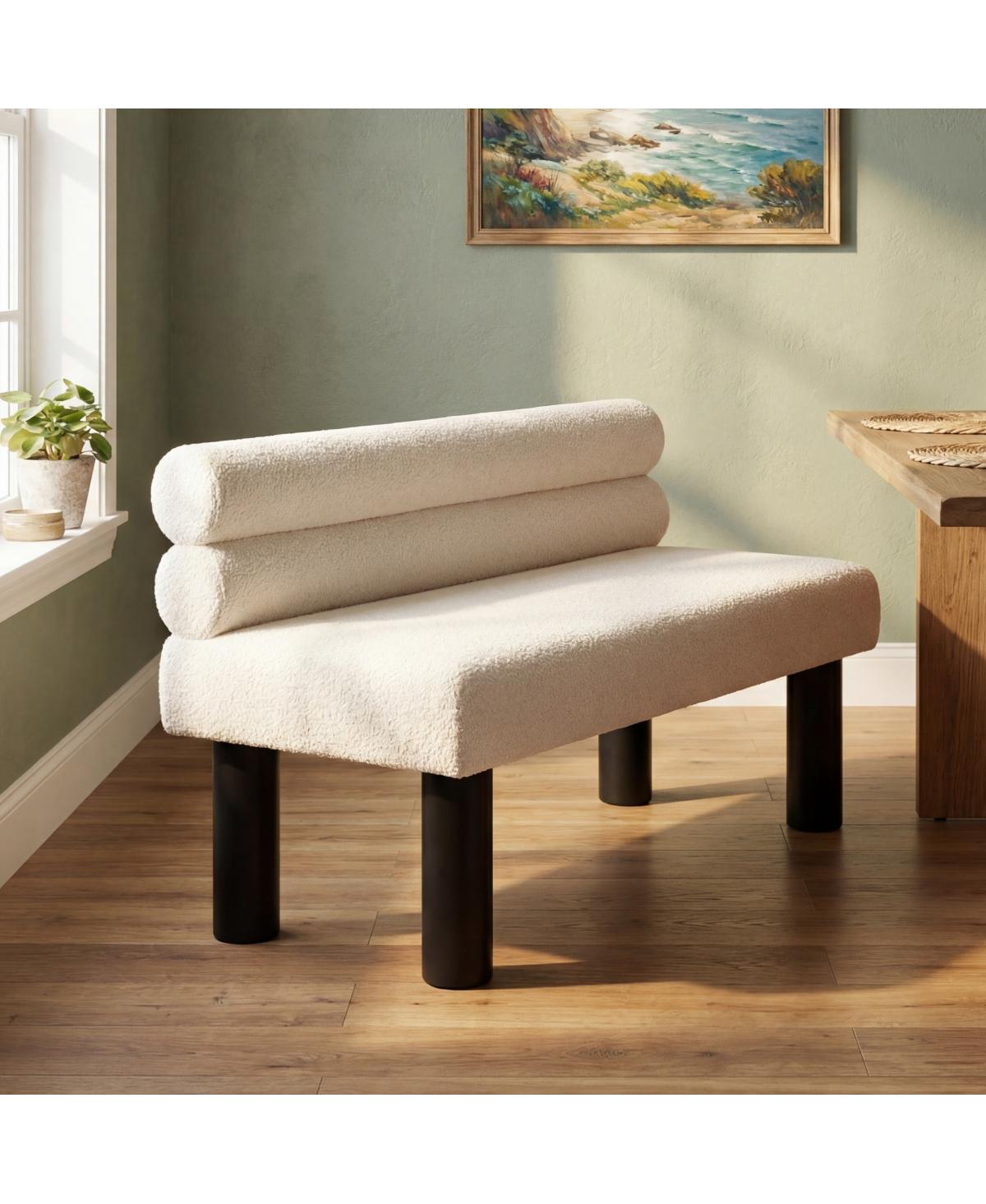 Streamdale Furniture Upholstered Dining/Entryway Bench Width Rubber Wood Legs