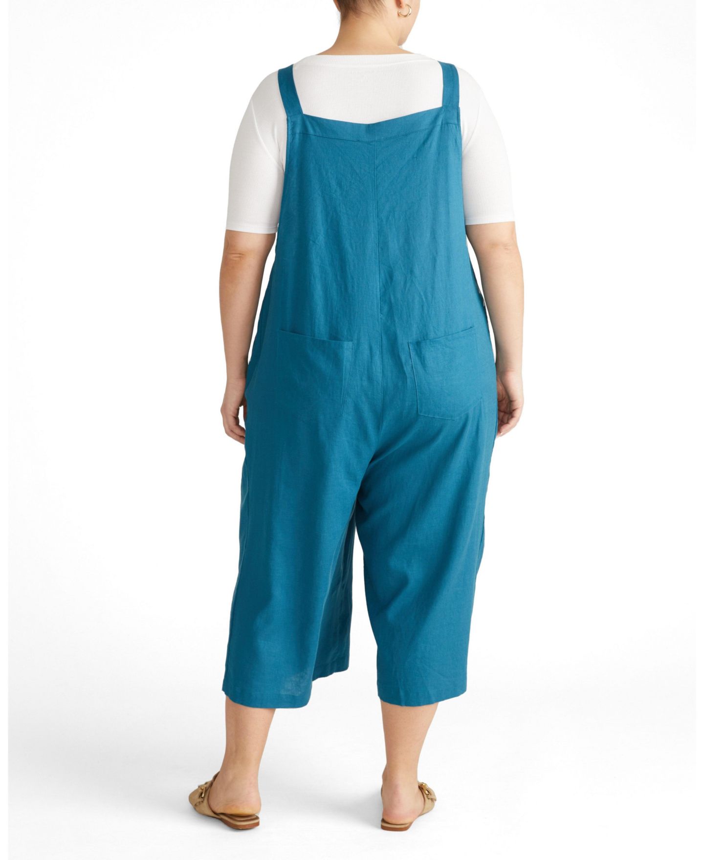 Женский комбинезон Universal Standard Plus Size Kora Linen Overalls, цвет: Чернильный синий — фото 2