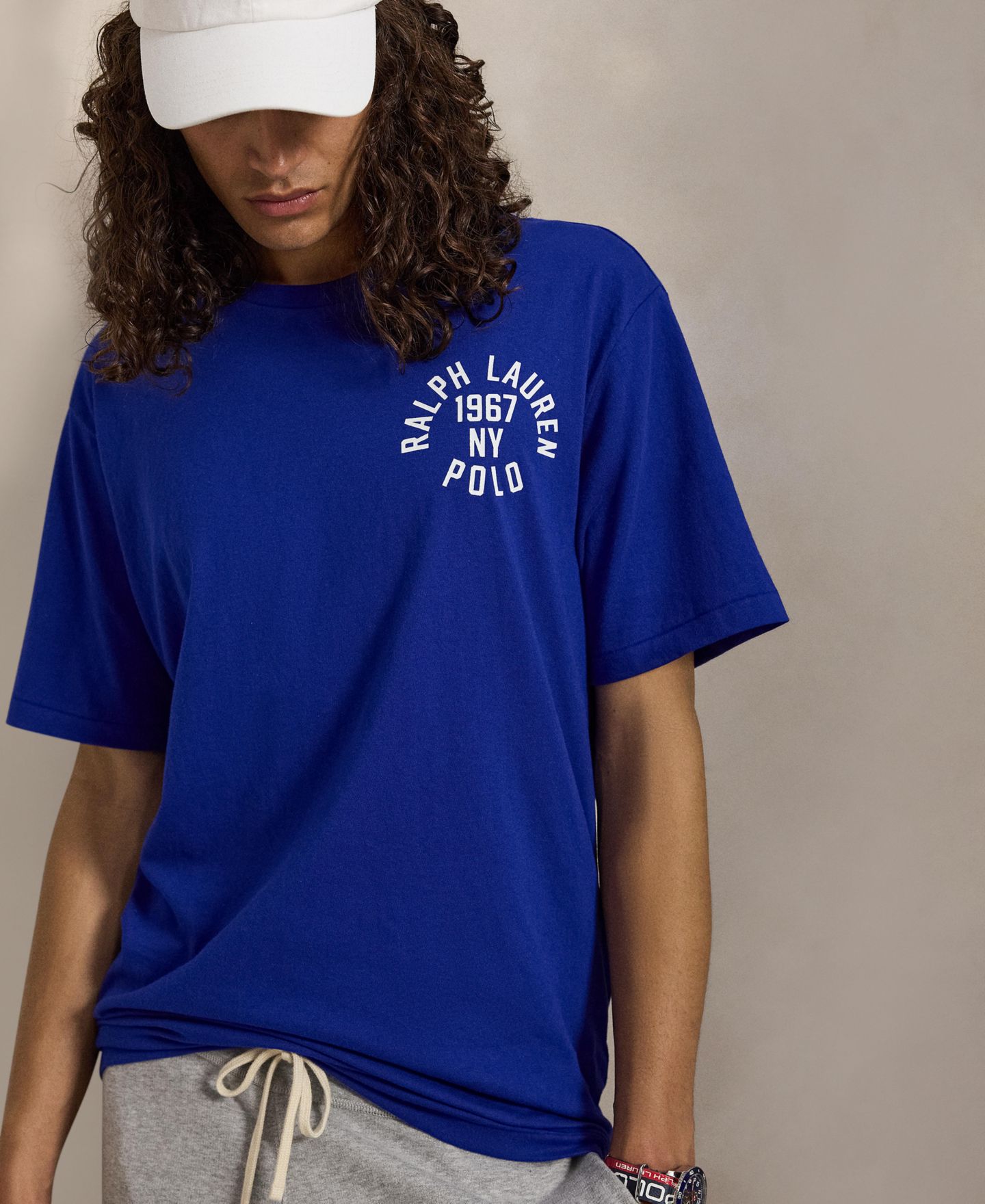 Мужская футболка Polo Ralph Lauren Big & Tall Graphic, цвет: Королевский синий — фото 3
