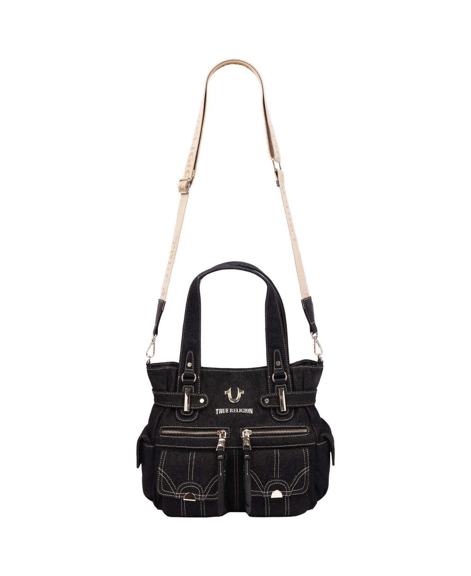 Women's Multi Pocket Denim Cinch Tote