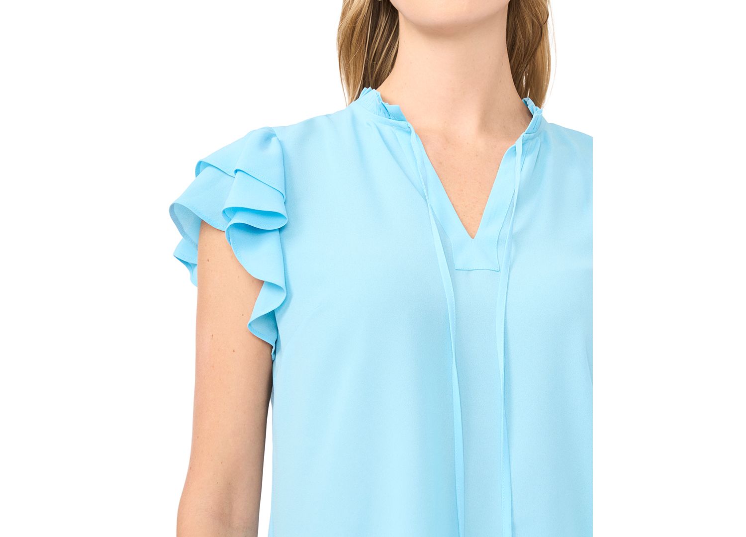 Women's V-Neck Ruffle Top