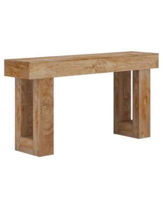 63 Inch Wood Sofa Table for Entryway and Living Room
