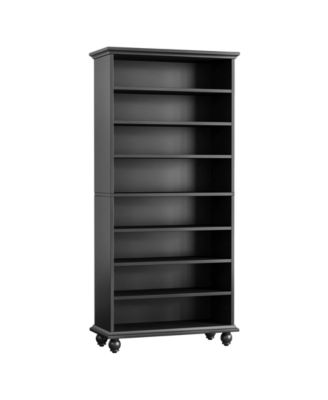 Modern 9 Tier Wooden Bookcase with Built In LED Lighting