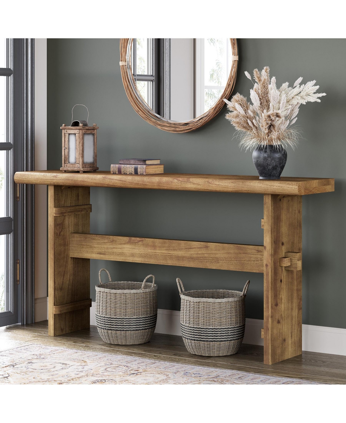Slickblue Wood Entryway Console Table, Sofa Table for Behind Couch