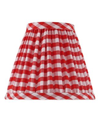 Gingham Plaid Pleated Cotton Clip-On Empire Shade (3x6x5)