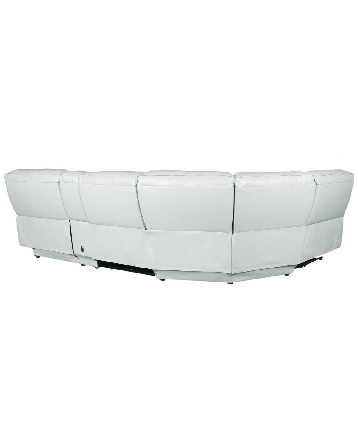 Zackary 5-Piece Leather Chaise Sectional with 3 Power Motion & Console, Macy's Exclusive