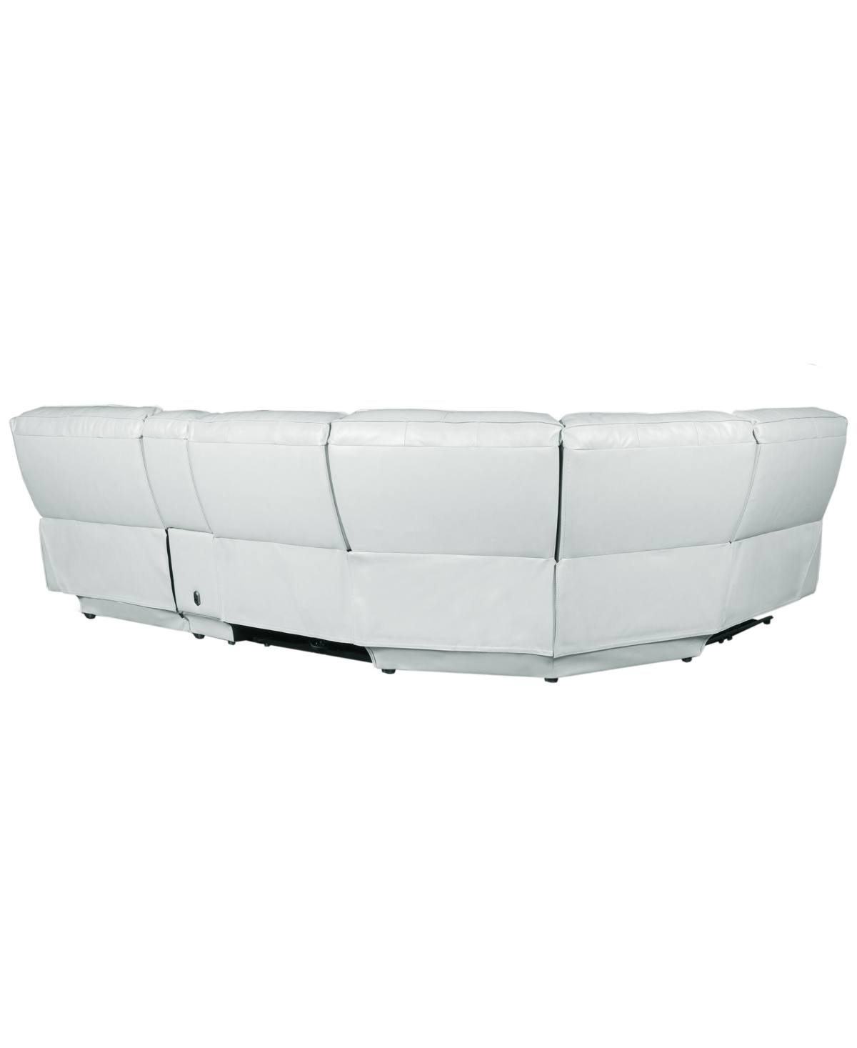 Zackary 5-Piece Leather Chaise Sectional with 2 Power Motion & Console, Macy's Exclusive
