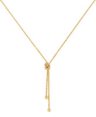 Rope Knot Pendant Necklace in 10k Yellow Gold