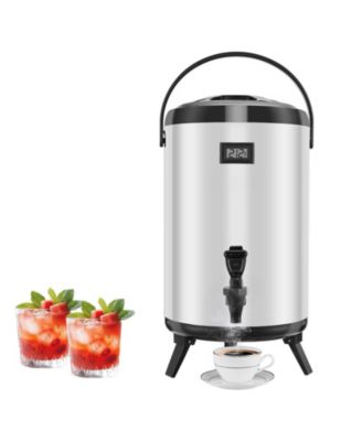 Insulated Beverage Dispenser, 3.2 Gal 12L Stainless Steel Server with Display