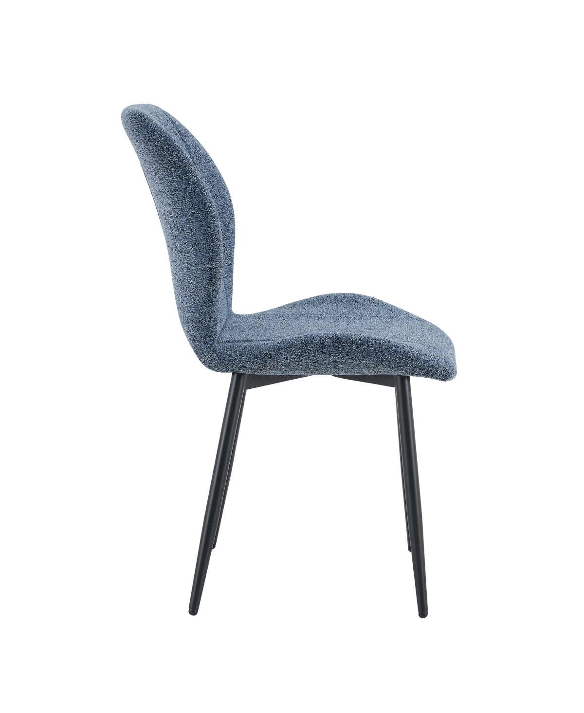 Streamdale 4 Pack Modern Minimalist Smog Fabric Dining Chairs with Metal Legs
