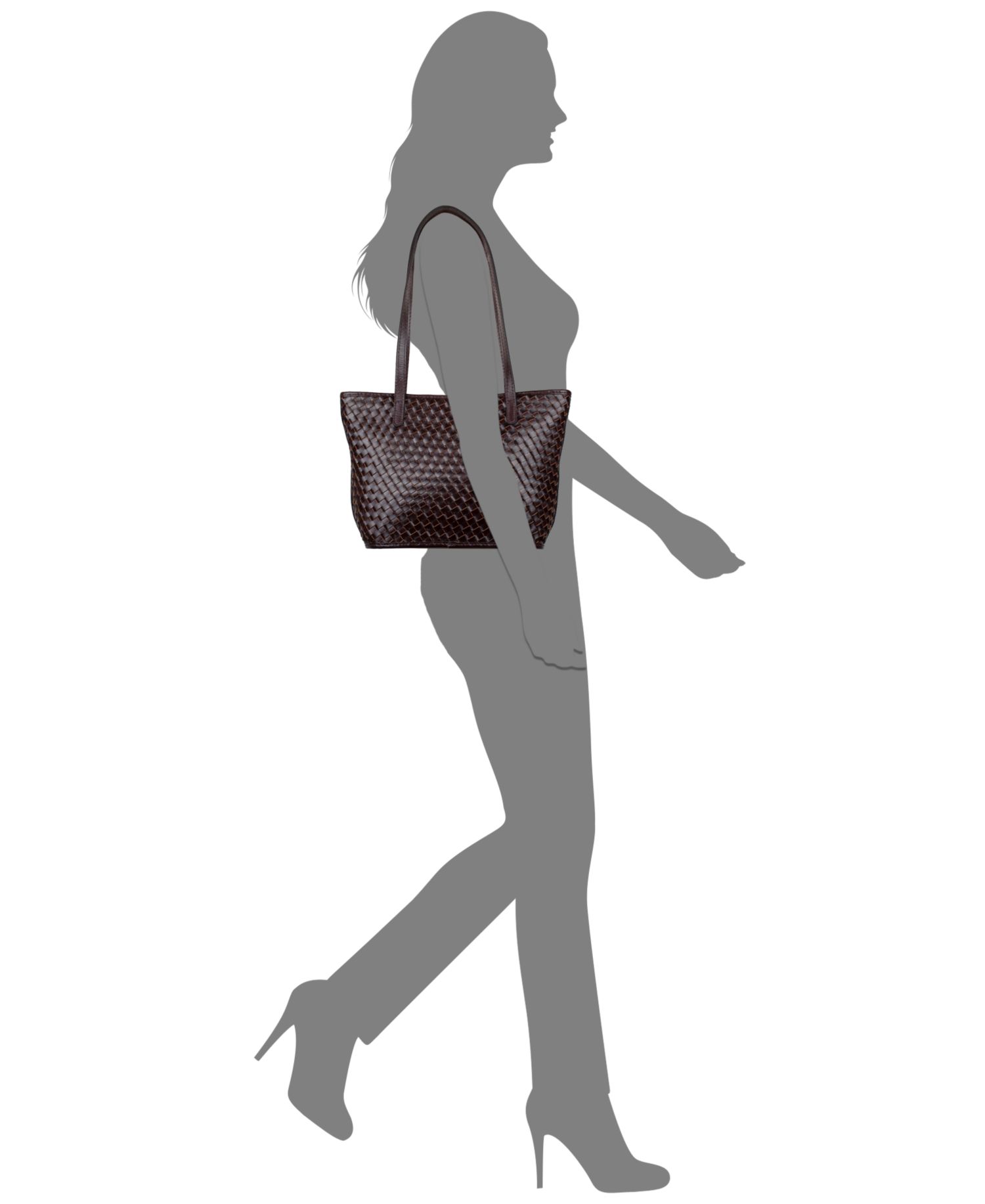 Emmie Medium Woven Leather Tote Handbag