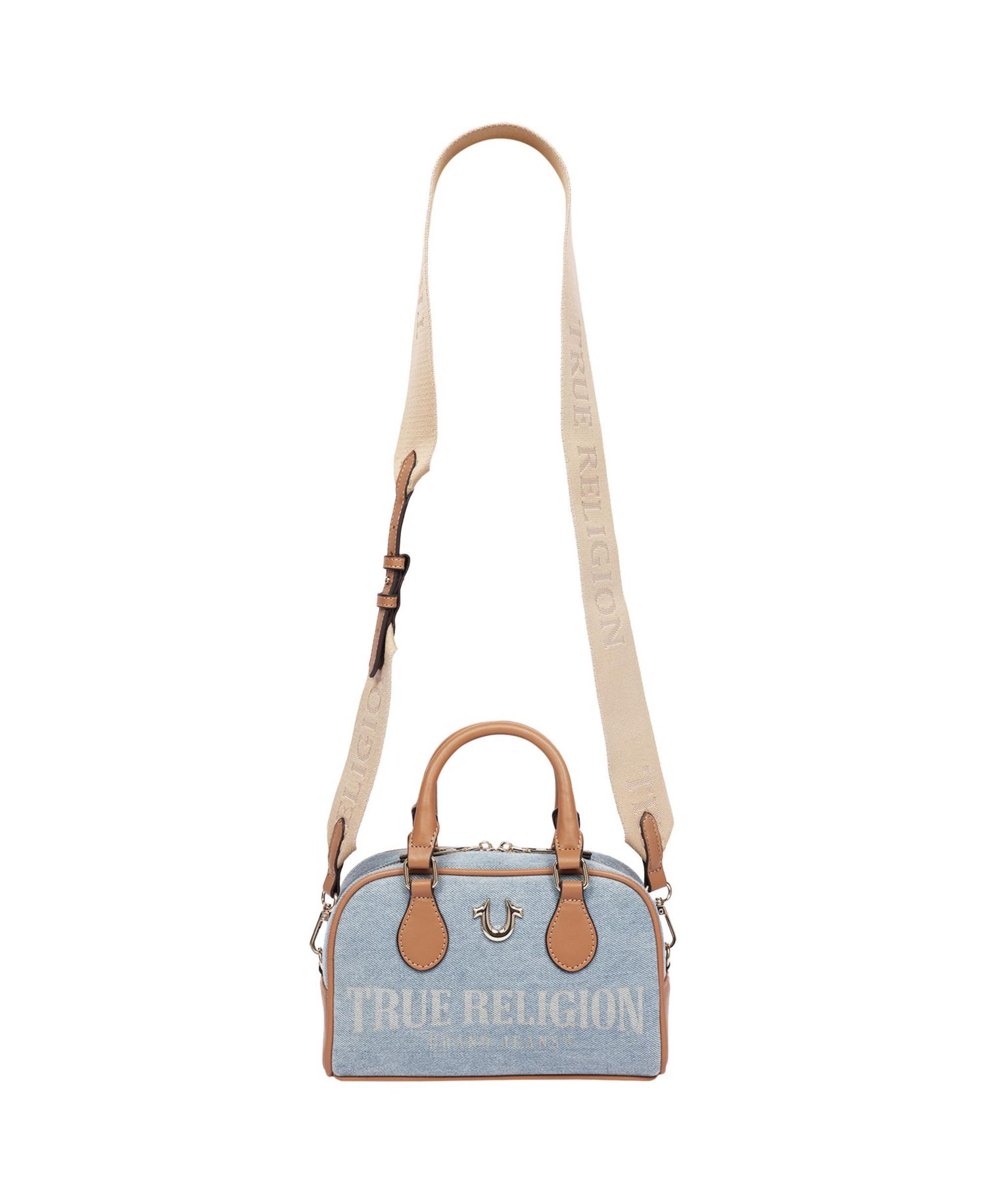 Women's Denim Logo Mini Satchel Crossbody Bag