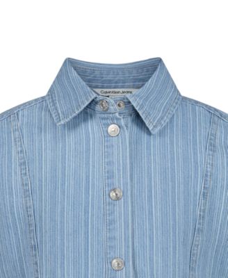 calvin klein denim dress macys Calvin Klein Toddler and Little Girls Sleeveless Denim Dress