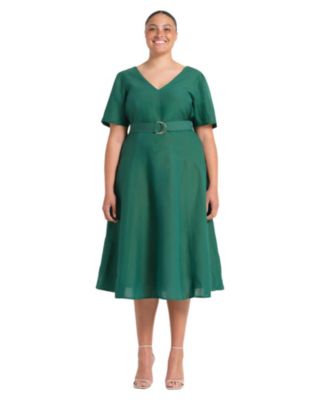 Women's Aelin Linen Belted Fit Flare Maxi Dress