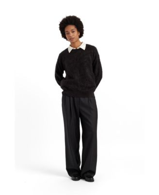 Women's Chinti and Parker Brushed Cashmere Crew Neck Sweater