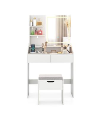 LED Vanity Table with 3 Color Modes, Ideal for Makeup and Dressing