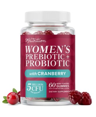 Probiotics for Women with Prebiotics and Cranberry Berry Gummies, 60 Count