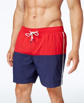 Macy's tommy hilfiger swim trunks online