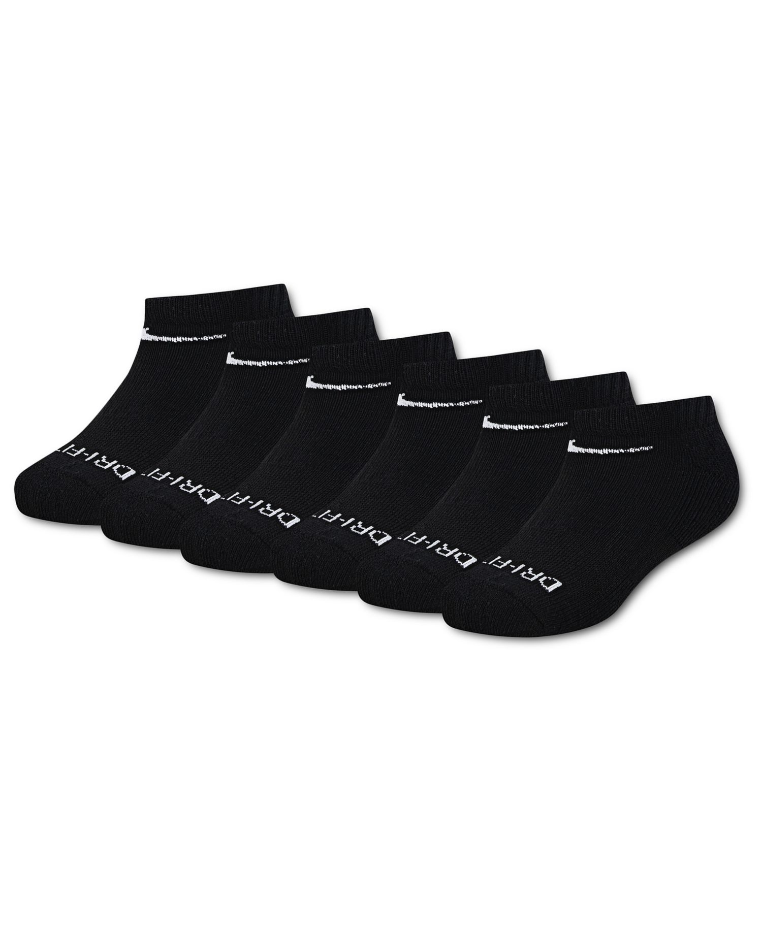 Boys' and Girls' 4-5 No-Show Socks, 6-Pack
