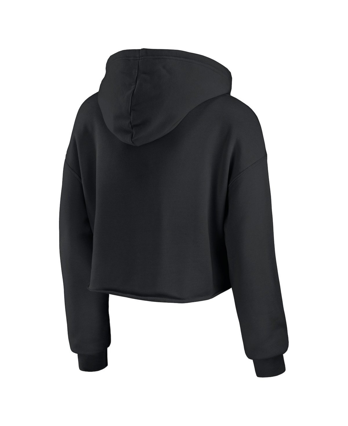 Wear by Erin Andrews Women's Black Atlanta Falcons Domestic Cropped Pullover Hoodie