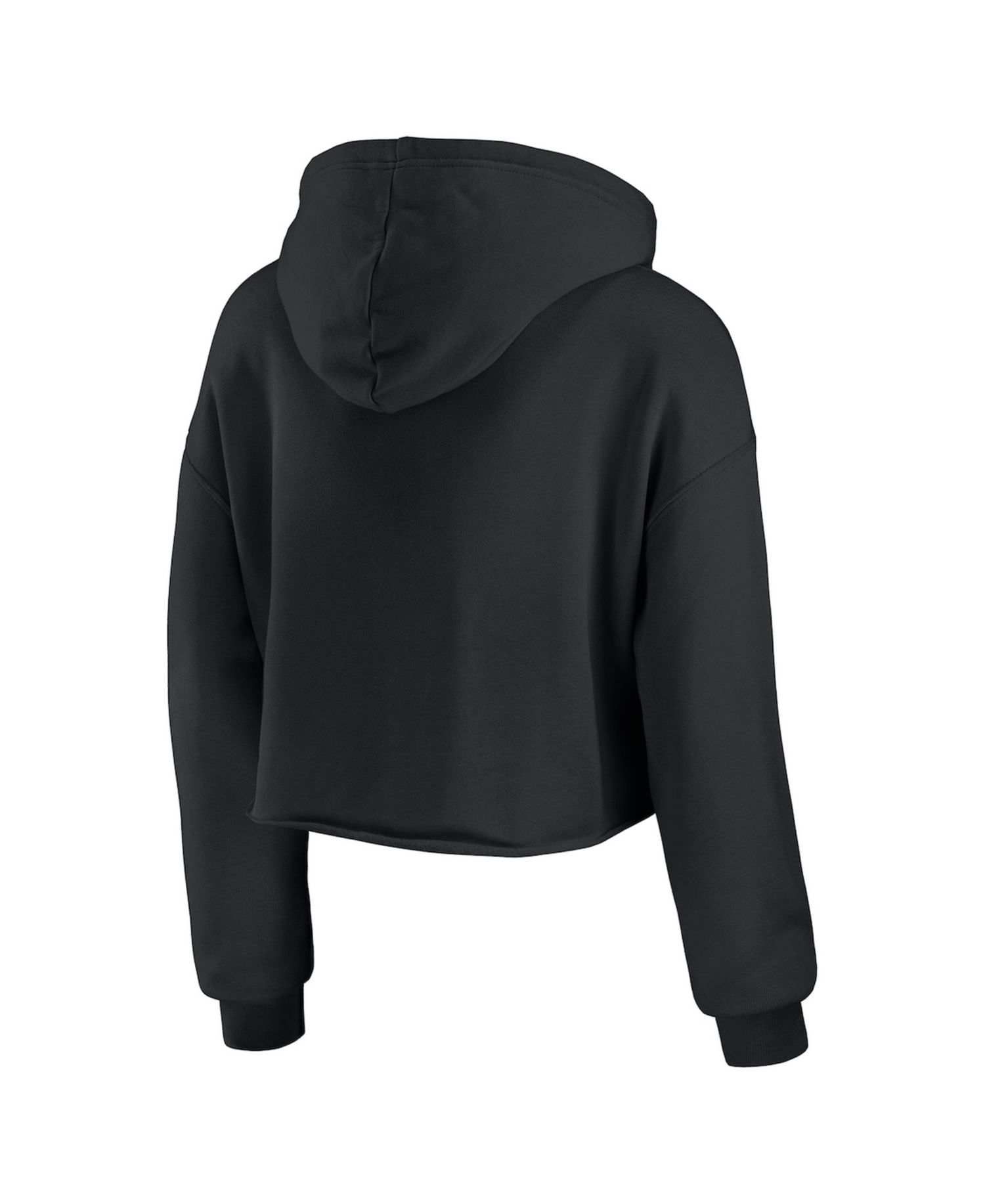 Women's Black Atlanta Falcons Domestic Cropped Pullover Hoodie