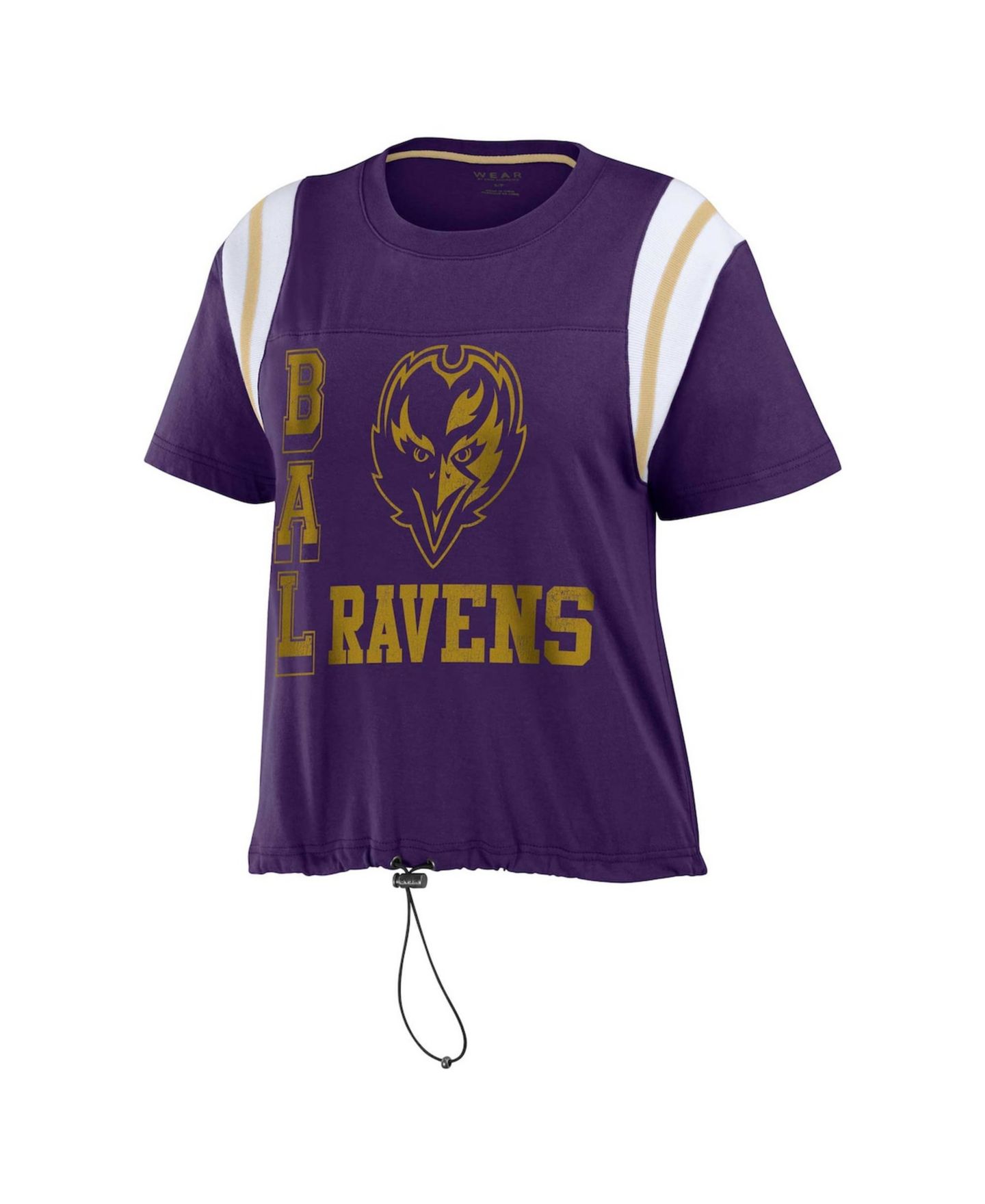Женская футболка WEAR by Erin Andrews Purple Baltimore Ravens Cinched Color Block — фото 2