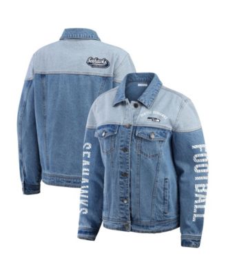 Women's Seattle Seahawks Full-Button Denim Jacket