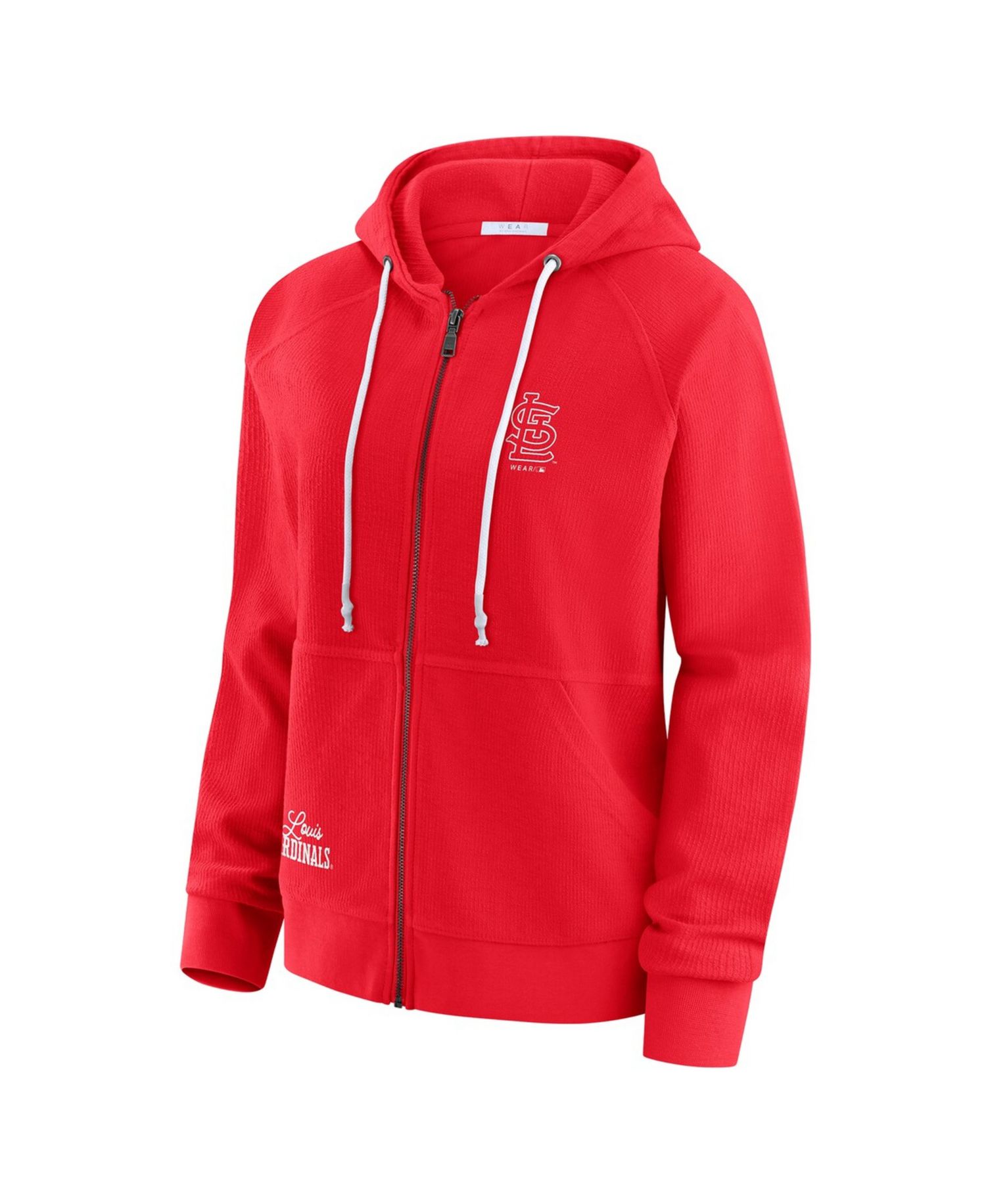 Women's Red St. Louis Cardinals Vintage Full-Zip Raglan Hoodie