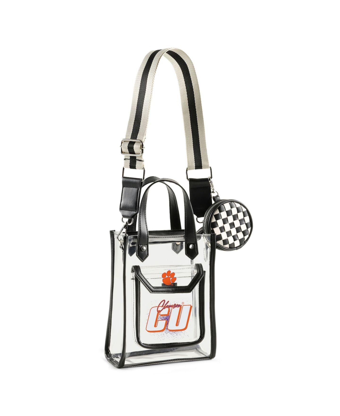 Женская сумка WEAR by Erin Andrews Clemson Tigers Clear Stadium Crossbody Purse with Coin Pouch — фото 1
