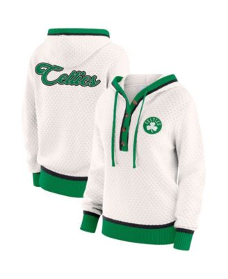 Women's Cream Boston Celtics Plus Size Hoodie