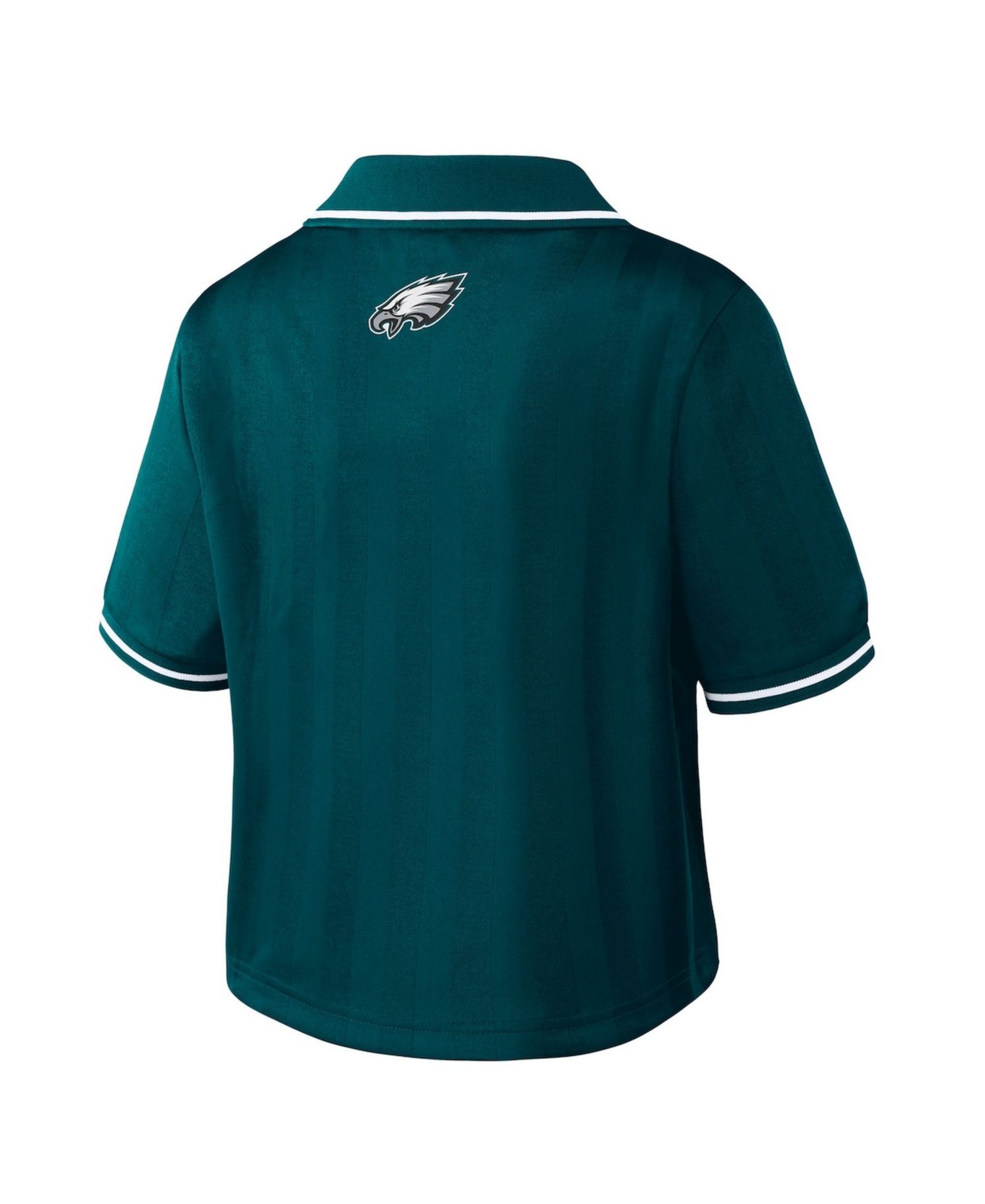 Women's Midnight Green Philadelphia Eagles Cropped Jersey Polo Shirt