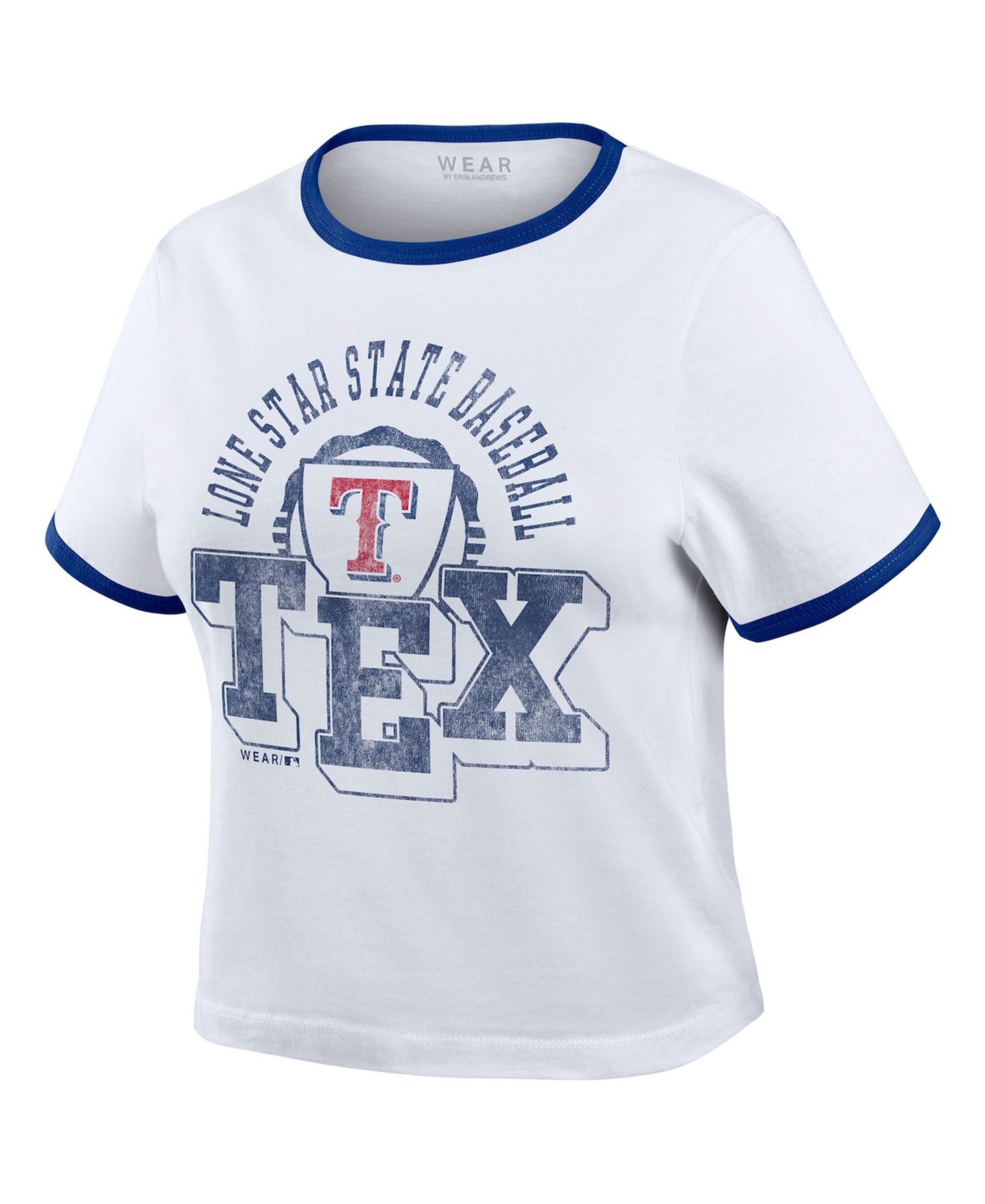 Women's White Texas Rangers Ringer Baby T-Shirt