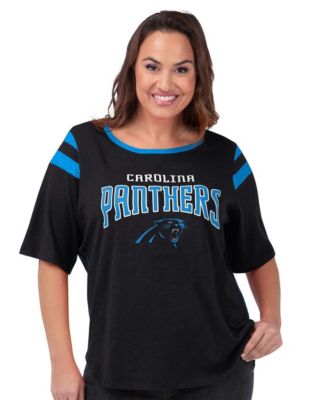 Women's Black Carolina Panthers Plus Size Linebacker T-Shirt