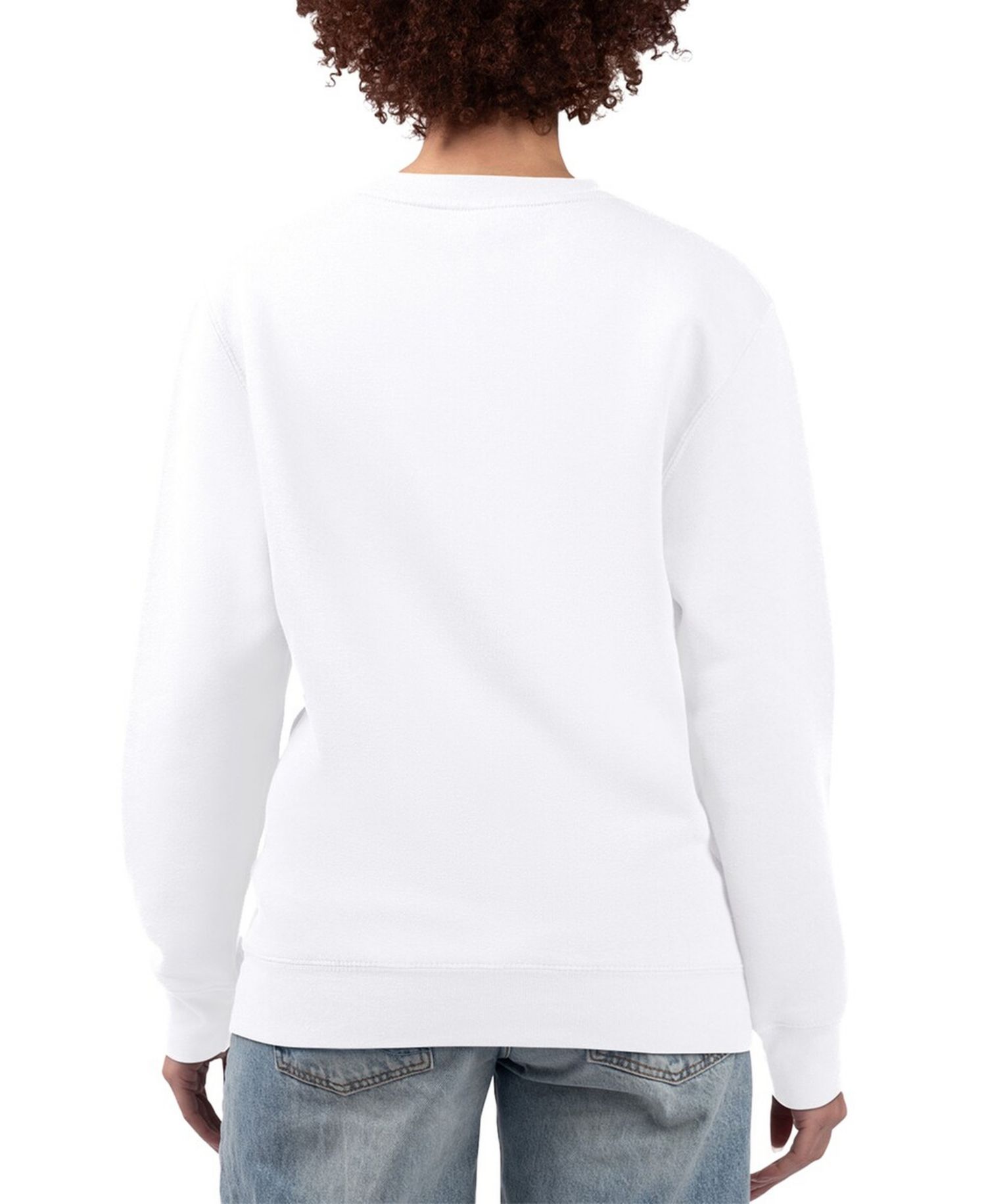 Women's White Athletics Flowers Graphic Pullover Sweatshirt