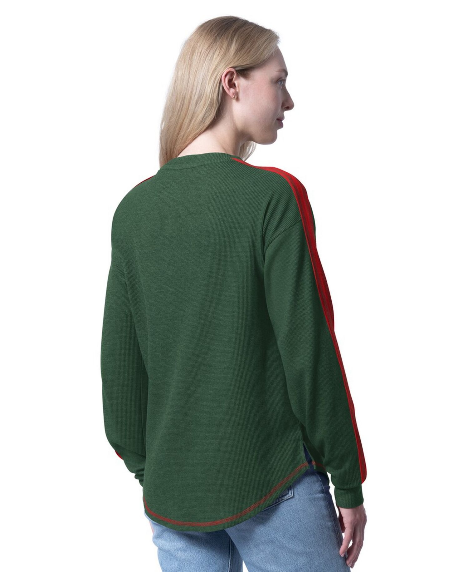 Women's Green Minnesota Wild Advantage Thermal Long-Sleeve Tri-Blend T-Shirt