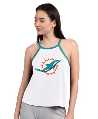 Women's White Miami Dolphins Redemption Win Slub Tank Top