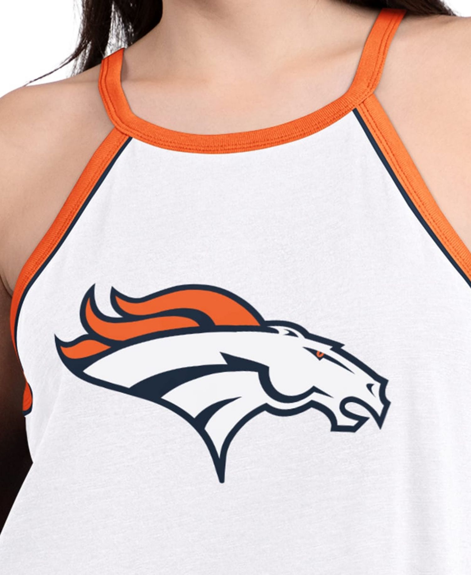 Women's White Denver Broncos Redemption Win Slub Tank Top