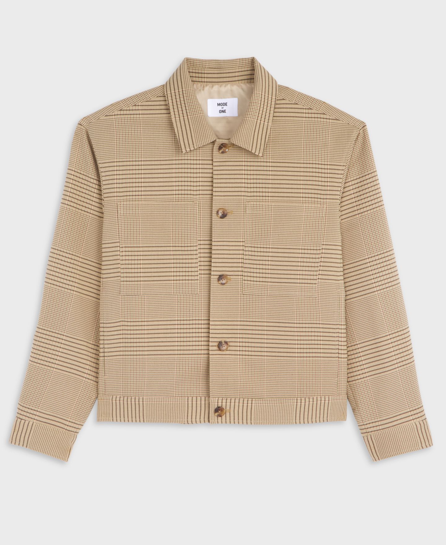 Мужская рубашка Mode of One Glen Plaid Relaxed-Fit Overshirt, цвет: Разноцветный — фото 5