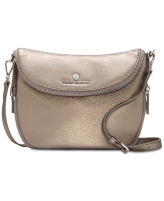 Vince Camuto Rizo Brown Leather Crossbody Bag