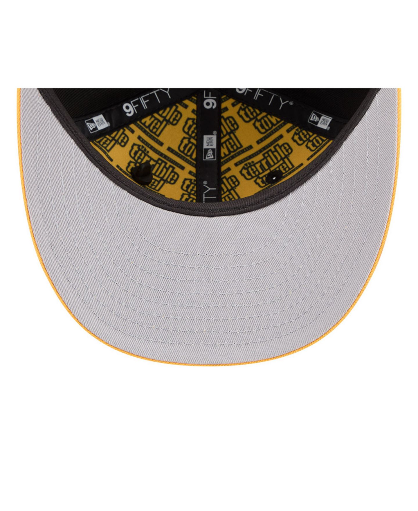 Детская кепка New Era Black/Gold Pittsburgh Steelers 2026 NFL Draft Pre-Curved 9FIFTY Snapback Hat — фото 5