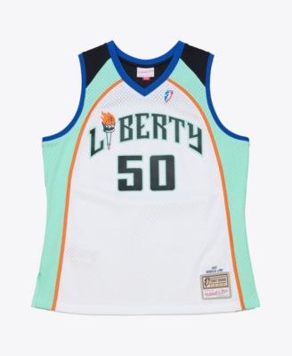 Men's and Women's Rebecca Lobo White New York Liberty Court Origins Swingman Jersey