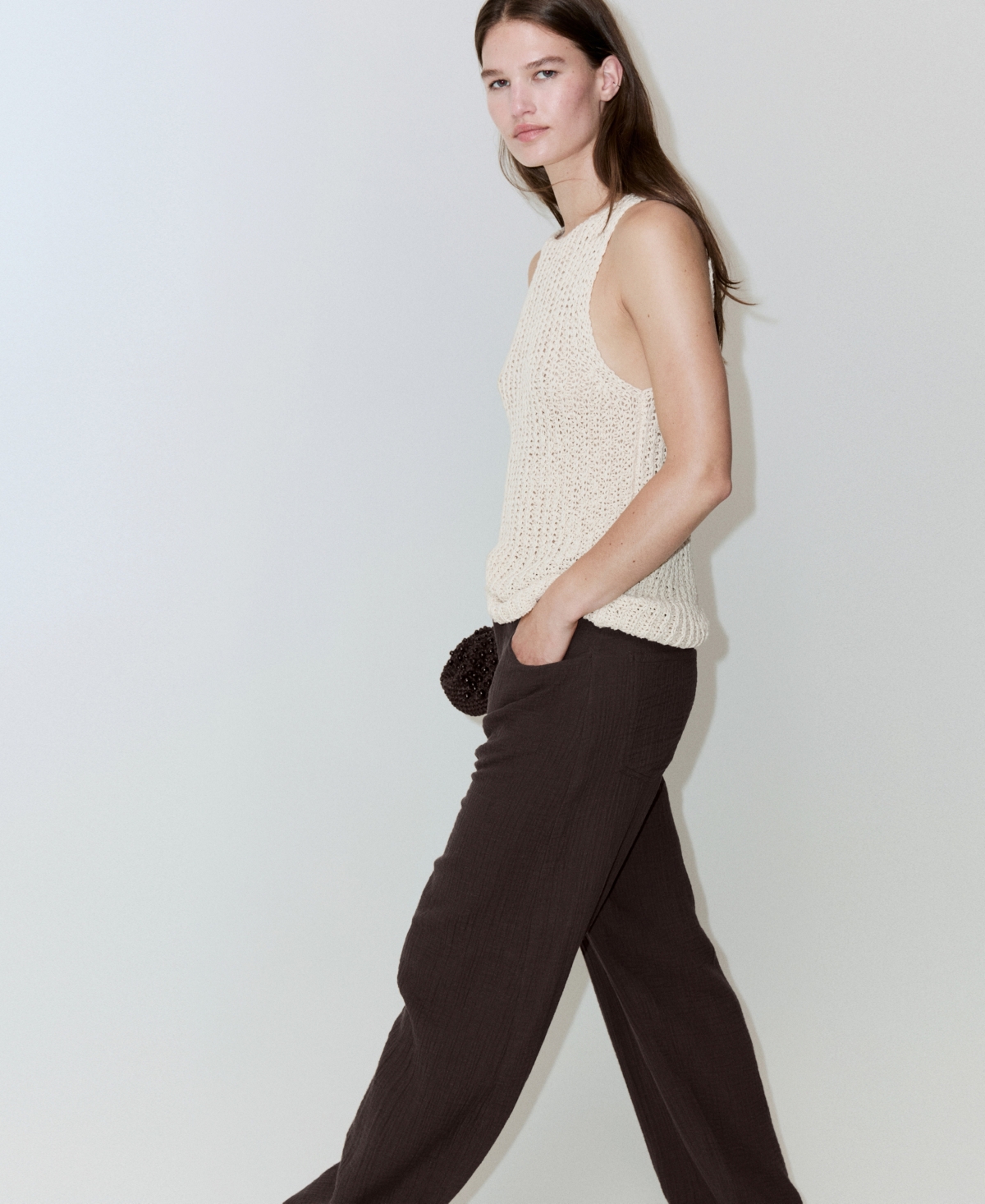 Mango Women's Balloon Cotton Pants