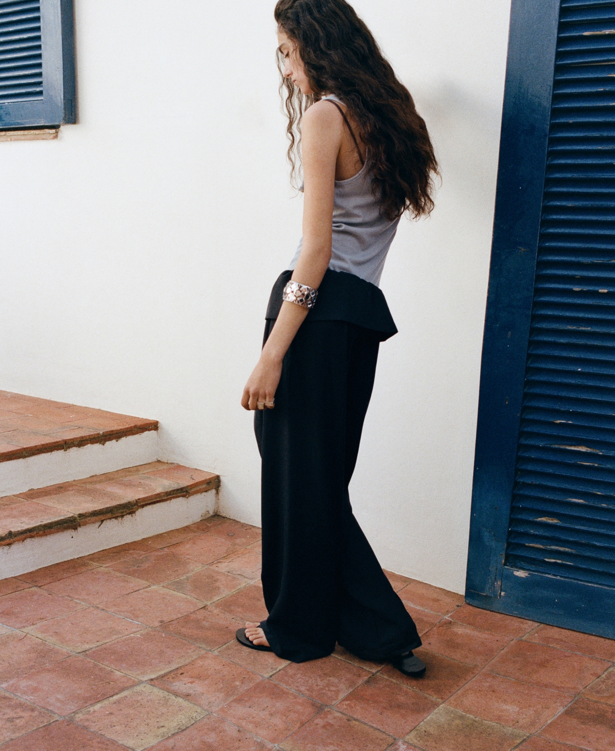 Mango 100% Lyocell Trousers In Gray