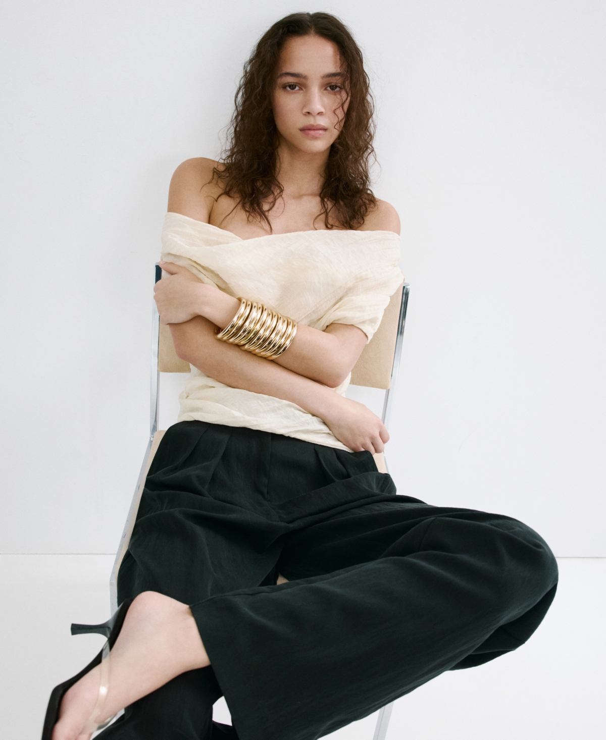 Mango Women's Straight-Fit Lyocell Pants