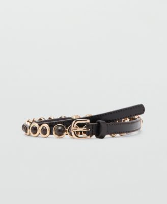 Women's Applique Skinny Belt