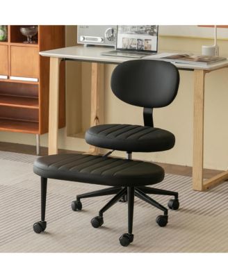 360&deg; Swivel Meditation Chair, Adjustable Ergonomic Office Chair, ADHD Fidget Desk Chair with Lumbar Support, Rolling Base for Home