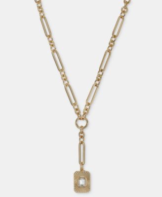 Cubic Zirconia Pendant Y Necklace