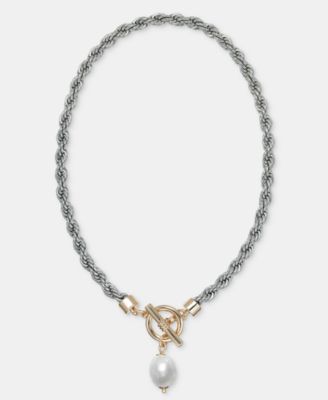 Imitation Pearl 16" Pendant Necklace