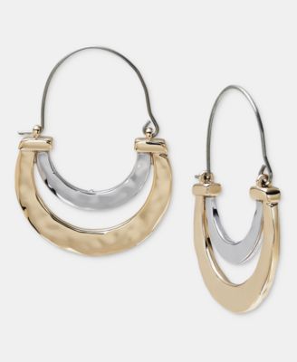 Double-Row Half Hoop Earrings
